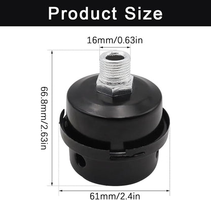 2 pcs 1/4" Thread Air Compressor Silencer, Air Compressor Intake Filter Sound - Image 2
