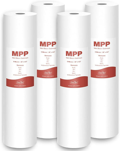 SimPure Sediment Water Filters, 5 Micron 20" x 4.5" Whole House Water Filter by SimPure_Water