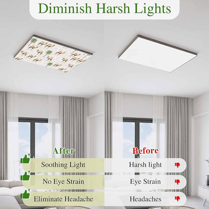 Fluorescent Light Covers for Ceiling Lights Desert Camel Magnetic Light Filters - Image 5