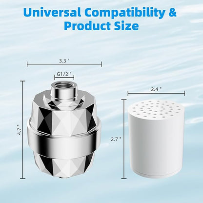 Hibbent Shower Filter for Hard Water, High Output Shower Head Filter to Remove - Image 9