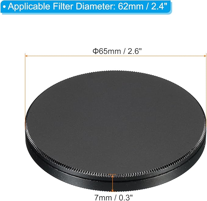 PATIKIL 62mm Lens Cap, 2 Pack Camera Lens Cap Cover Universal Front Metal Lens - Image 2