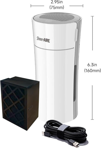 Home & Car HEPA Air Purifier USB-C Charging, Ultra-Quiet 22dB, Compact Design - Image 8