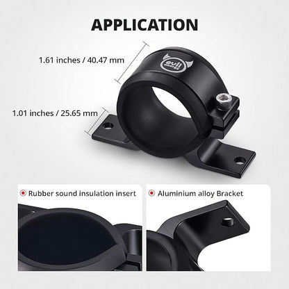 EVIL ENERGY 60mm Fuel Filter Mounting Bracket, Fuel Pump Clamp Holder Black - Image 5
