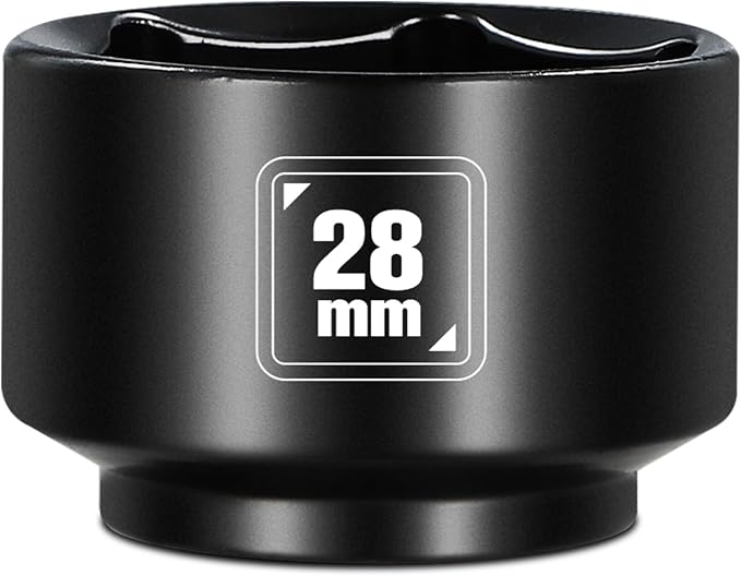 BLACKROBOT 28mm Low Profile Oil Filter Socket, 3/8" Drive 6-Point Oil Filter by BLACKROBOT