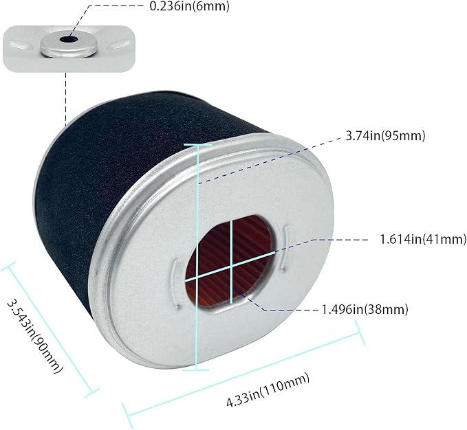 Air Filter Fits Honda GX340 GX390 11HP 13HP Pressure Washer Generator Engine - Image 6