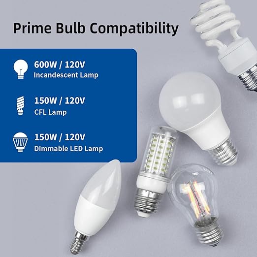 ELEGRP Digital Toggle Dimmer Switch for Dimmable LED, CFL and Incandescent Light Bulbs, Single Pole or 3-Way Toggle LED Dimmer Light Switch, Wall Plate Included, UL Listed, 6 Pack, White