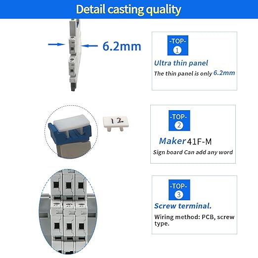 Electromagnetic Relay 5VDC SPDT 6Amp, Power Relays with LED Indicator, Socket Base, DIN Rail, Ultra Thin 6.2mm, UL Certification