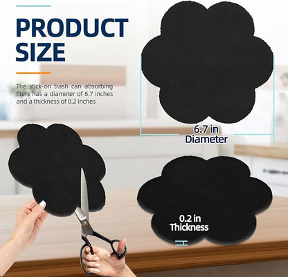 Stick-on Compost Bin Odor Filter: Activated Charcoal Deodorizer Sheets - Image 2