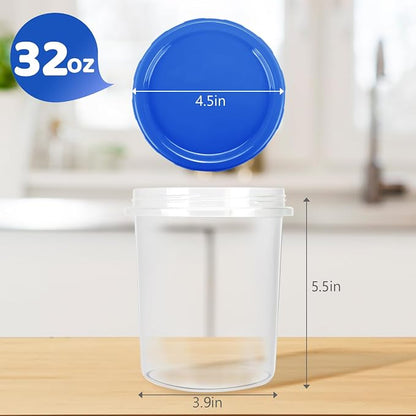 Food Storage Containers with Twist Top Lids, Ultra Thick Airtight Plastic - Image 7