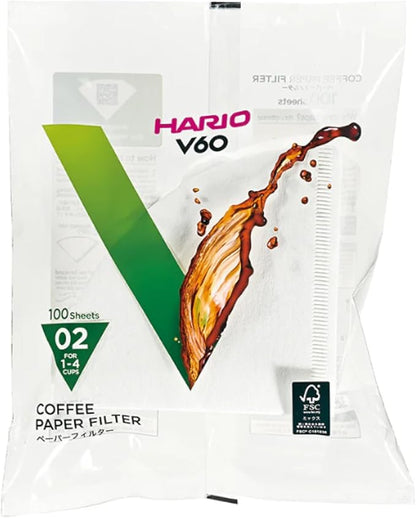 Hario V60 Paper Coffee Filter, Size 02, 100ct Box by Hario