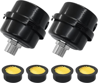 2 Pcs Air Compressor Silencer, 3/8 Inch Thread Intake Filter Muffler, 16 mm Air by Kemcatui