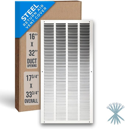 Fits 16x32 Duct Opening | Steel Return Air Grille by Handua | Vent Cover Grill by Handua