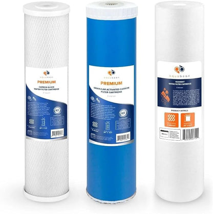 Aquaboon 5 Micron 20 x 4.5 Whole House Water Filter Replacement Cartridge Set: by Aquaboon
