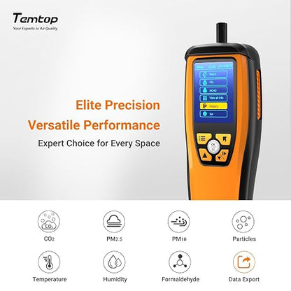 Temtop Air Quality Monitor CO2 Detector Professional Carbon Dioxide PM2.5 PM10 - Image 3
