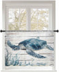 Sheer Curtains 54 Inch Length, Ocean Sea Turtle Semi Sheer Curtains Light by Unknown
