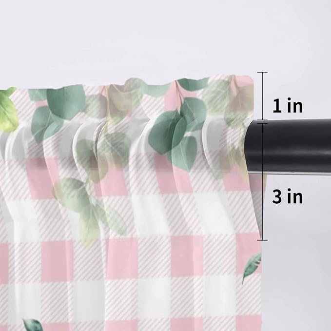 Easter Sheer Valances for Windows 54"x18", Light Filtering Kitchen Curtains - Image 7