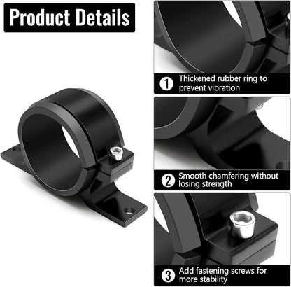 2 Pcs Universal Car Fuel Pump Fuel Filter Mounting Bracket Aluminum Clamp Holder - Image 4