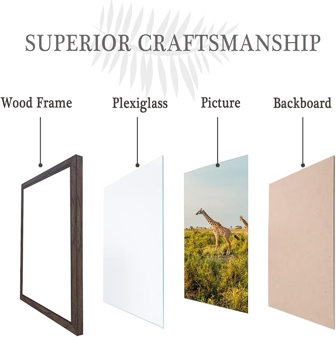 TKYGU 12x12 Picture Frame Set of 3, walnut Wooden Frame 12by12 Square Wall Gallery Poster Photo frame with Durable Shatter Resistant Plexiglass for Wall Hanging best gift