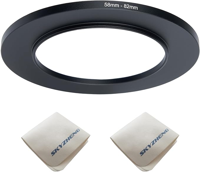 58mm Lens to 82mm Camera Lens Adapter 58mm to 82mm Step Up Ring Adapter Ring by SKYZHENG