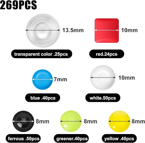 245PCS Bump Dots for Visually Impaired, Assorted Styles Braille Stickers, Low Vision Aids Adhesive Bump Dots Tactile Stickers for Blind, Elderly, Braille Bump Stickers
