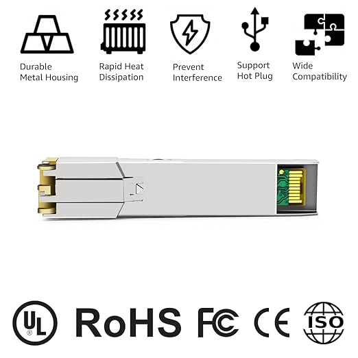 OPSTRAN 10/100/1000BASE-T SFP SGMII Copper Transceiver Module Compatible with Cisco GLC-TA RJ45 100m cat5e/6 10 Pack