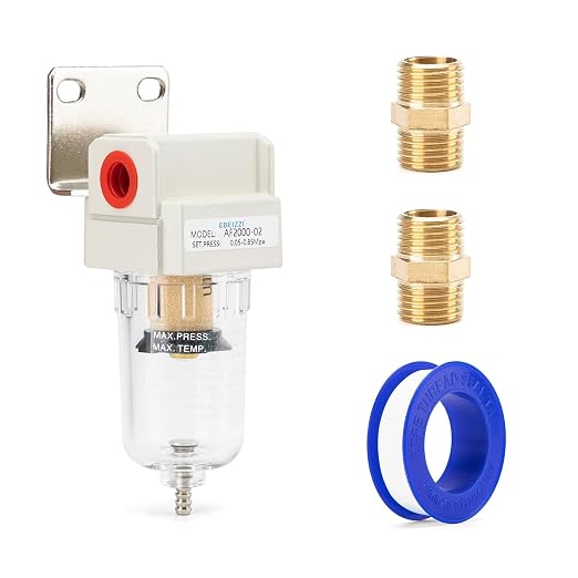 1/4" NPT Air Dryer for Compressor | Compressed Air Line Filter | 5 Micron Brass by EBEIZZI