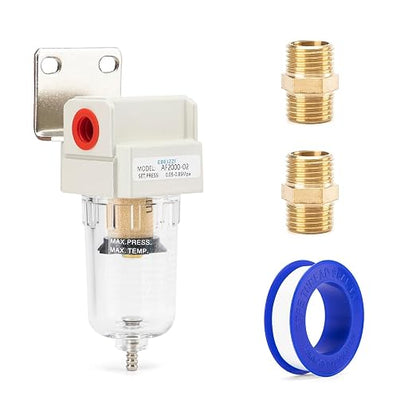 1/4" NPT Air Dryer for Compressor | Compressed Air Line Filter | 5 Micron Brass by EBEIZZI