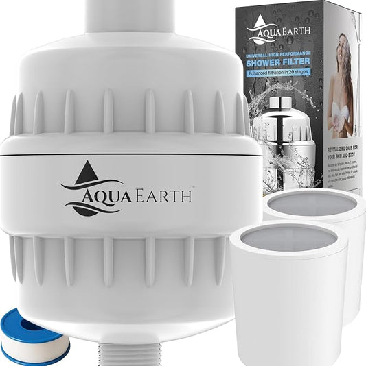 Shower Head Filter For Hard Water 20 Stages to Remove Chlorine Fluoride Water by FindYourAquaEarth