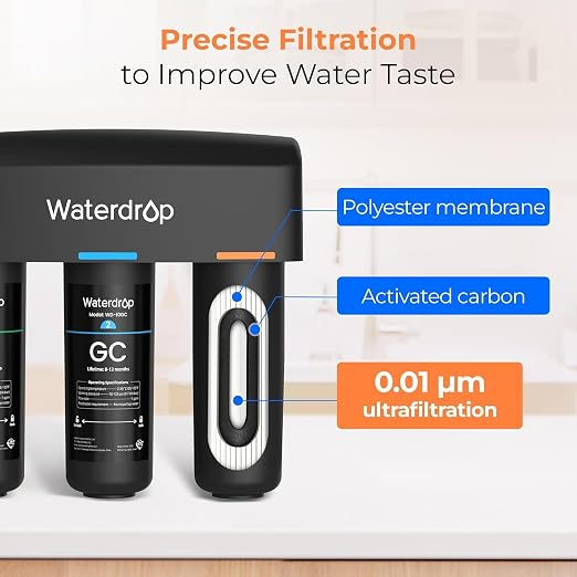 Waterdrop WD-TSA-UF 0.01 μm Ultra Filtration Under Sink Water Filter, Under - Image 5
