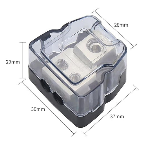 2Way Power Distribution Block 4GA / 8GA in 8 Gauge Out Split Ground Blocks 1PCS