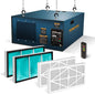 POWERTEC AF1045 3-Speed Remote Controlled Air Filtration System w/Extra Inner & by POWERTEC