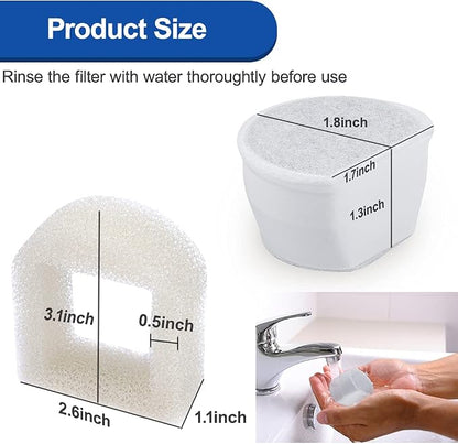 18PCS Carbon Filters and Foam Pre-Filter Replacement Set Compatible - Image 5