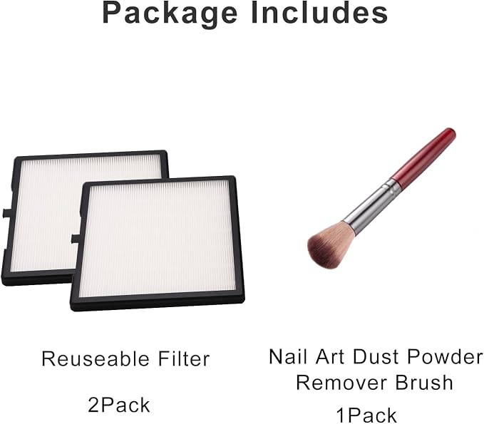 Nail Dust Collector Filters 2 Pack Nail Dust Suction Collector Replacement - Image 7