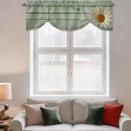 Daisy Flower Tie Up Valance Curtains - Image 3