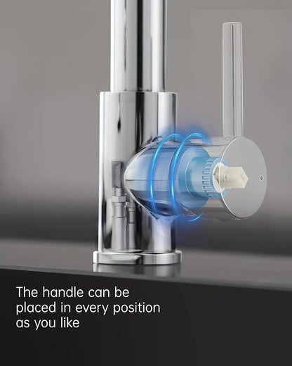 Fapully Kitchen Faucet with Pull Down Sprayer, Commercial Single Handle Kitchen - Image 9