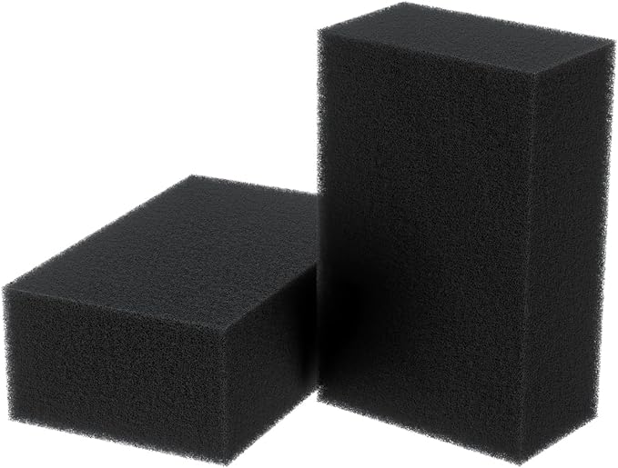 Pawfly 2 Pack Aquarium Filter Sponge Pad Hydroponics Black Foam Floss by Pawfly