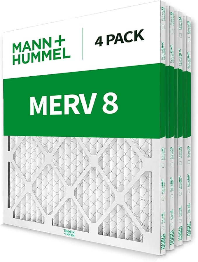 Mann+Hummel 20x20x1 MERV 8 Pleated HVAC AC Furnace Air Filters. 4 Pack. - Image 3