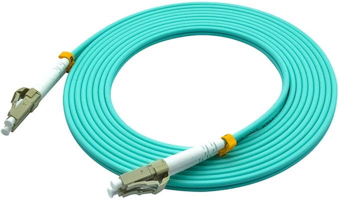Jeirdus 30Meters 100ft LC to LC Duplex 50/125 10G OM3 Multi-Mode Fiber Optic Cable Jumper Optical Patch Cord LC-LC