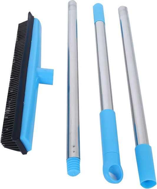 Multifunctional Broom, Telescopic Carpet Rake Rubber Pp 12.6in Brush Easy Wash by KELFEEAO