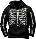 Halloween Hoodie Men Graphic Pumpkin Ghost Printed Sweatshirt Casual Trendy Long Sleeve Halloween Hooded Tops with Pockets
