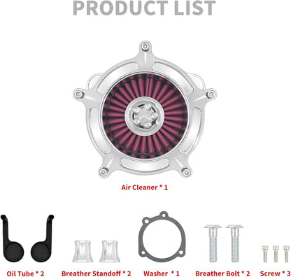 HDBUBALUS Motorcycle CNC Spike Air Cleaner Air Filter Intake System Filter - Image 6