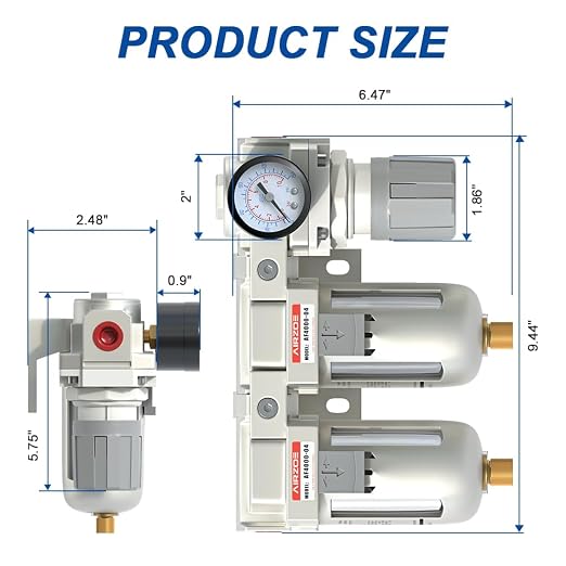 AIRZOE 1/2" NPT Air Dryer for Compressor-Air Compressor Water Separator A4110-04 - Image 2