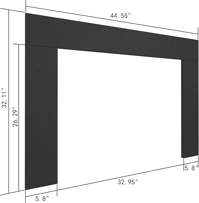 Trim Kit for 35.6" W x 27.5" H Electric Fireplace Inserts