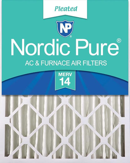 Nordic Pure 16x20x4 Pleated MERV 14 Air Filter 1 Pack by NordicPure
