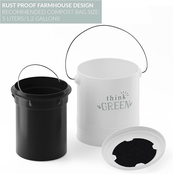 Barnyard Designs Compost Bin for Kitchen Counter - Image 7