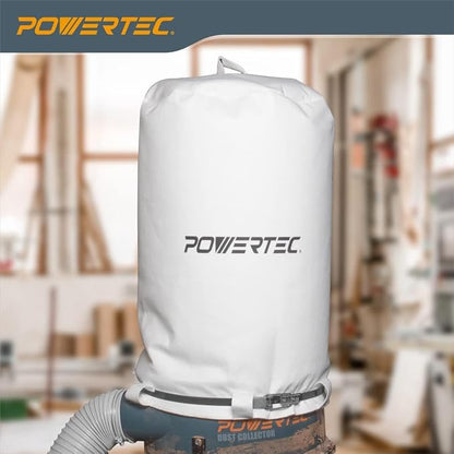 POWERTEC 70426 Dust Collector Bags and Clamp Set | 21" x 31" x 1 Micron Filter - Image 2