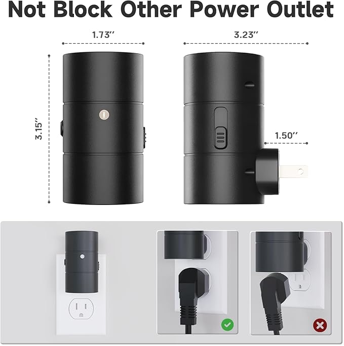 NIORSUN Night Lights Plug into Wall, Dimmable with 3 Color Modes & Auto On/Off Sensor, Ultra-Slim Nightlight for Hallway, Bathroom, Bedroom, Nursery, Kitchen (10 Pack, Black)