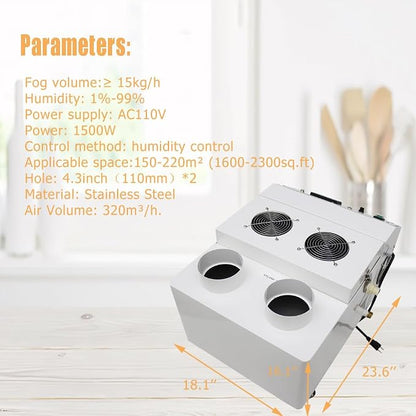 Ultrasonic Humidifier Cooler Sprayer 15kg/h Commercial Humidifier Commercial - Image 5