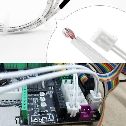 4Pcs Ender 3 Thermistor 1m/39.4Inches, 3D Printer ohm NTC 100K 3950 Thermistor - Image 6