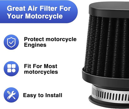 2PCS Motorcycle Air Filter Universal 42MM Replacement Engine Filter Dirt Bike - Image 5